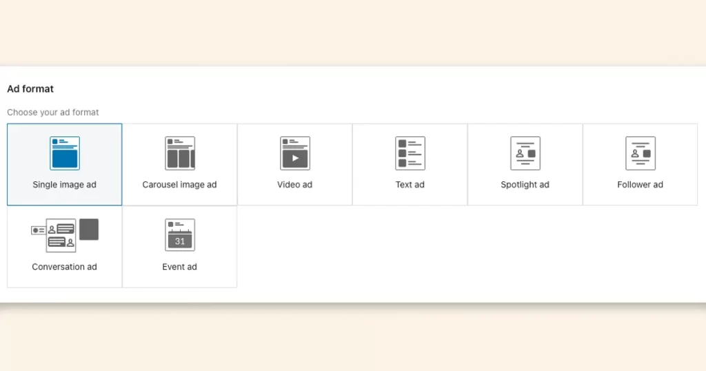 Types of LinkedIn Ad Formats